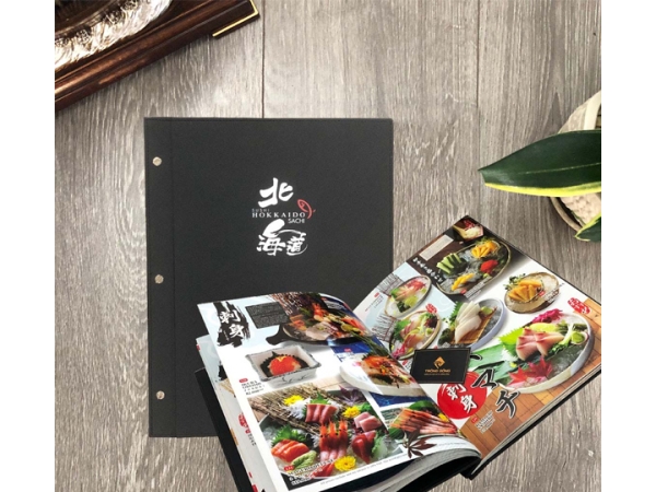In menu bìa cứng ốc âm dương